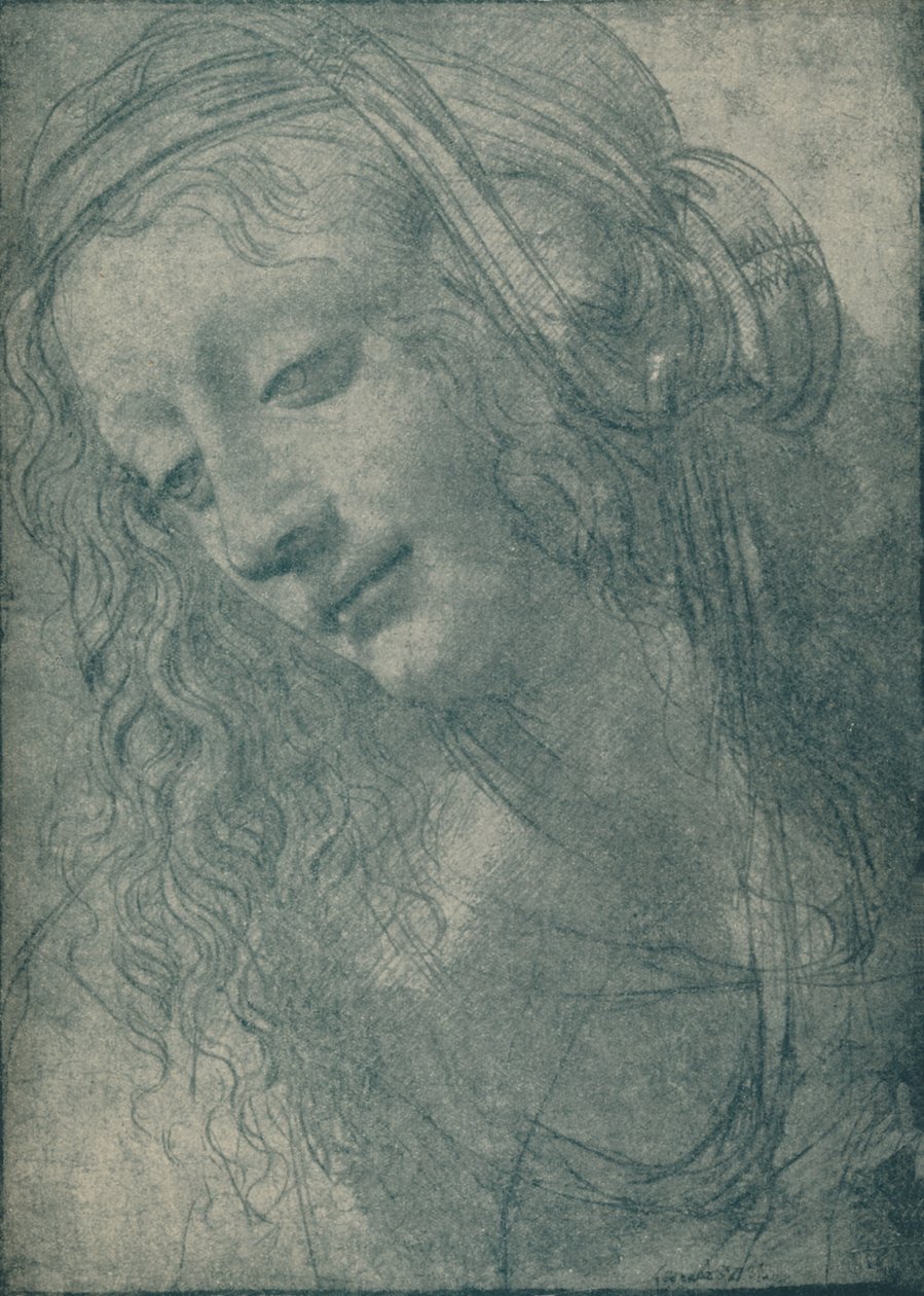 Głowa Dziewicy, XV w., 1932 autorstwa Leonardo da Vinci