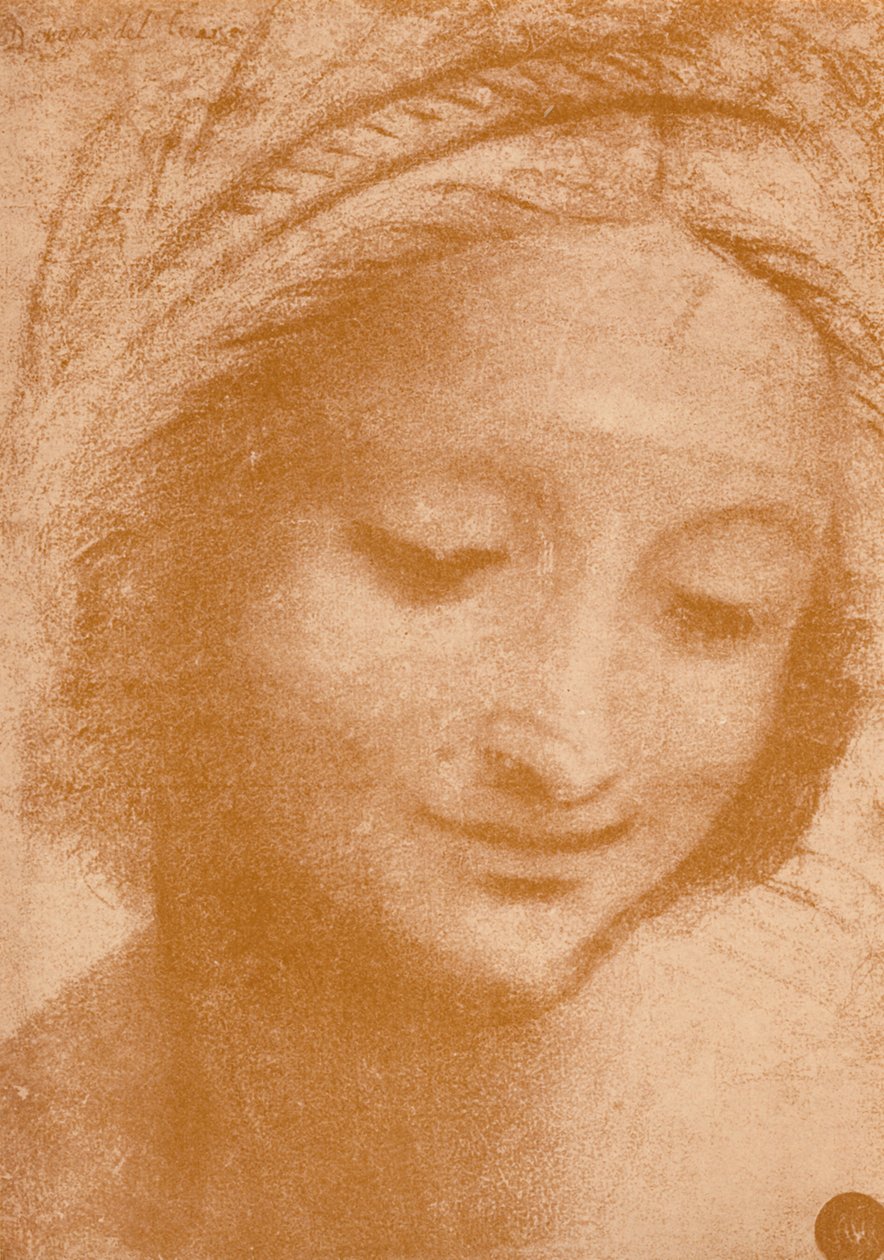 Głowa kobiety, XV w., 1932 autorstwa Leonardo da Vinci