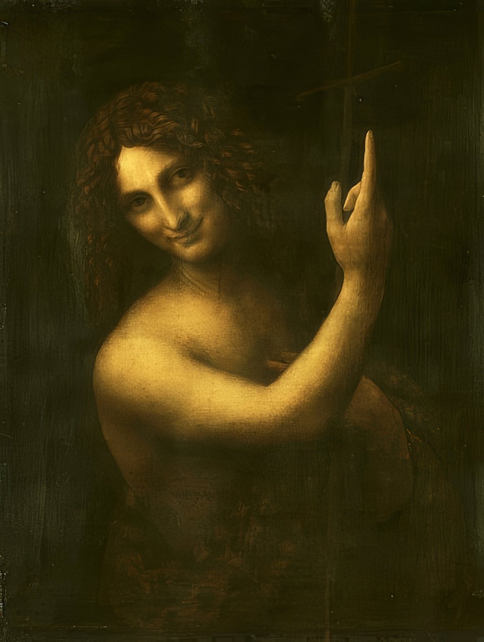 Jan Chrzciciel. 1513/16 autorstwa Leonardo da Vinci