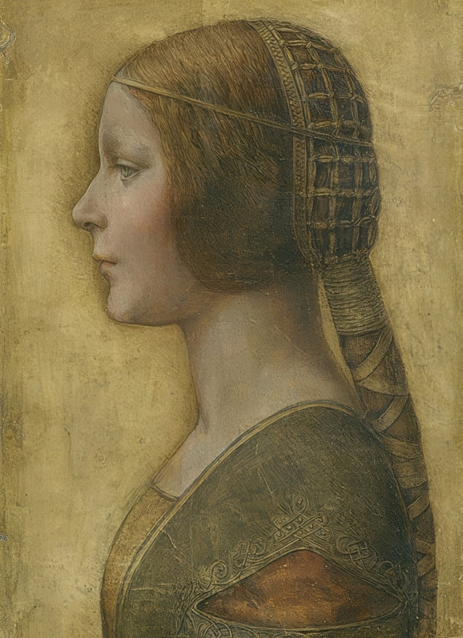 Piękna księżniczka. Um 1496 autorstwa Leonardo da Vinci