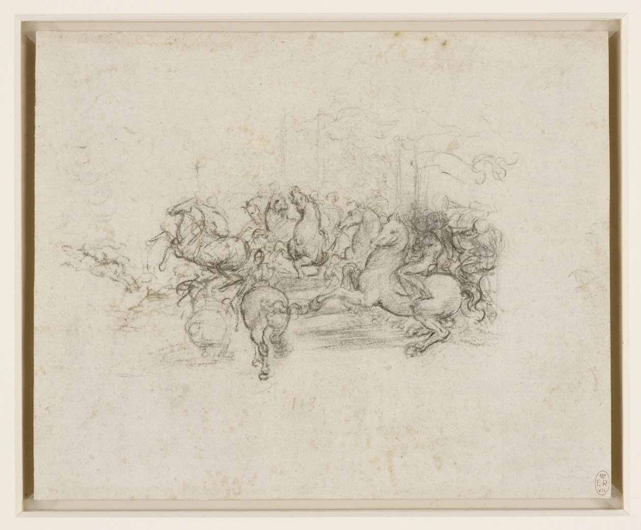 Leonardo da Vinci - RCIN 912339, Kawalkada ok. 1503-4 r. autorstwa Leonardo da Vinci