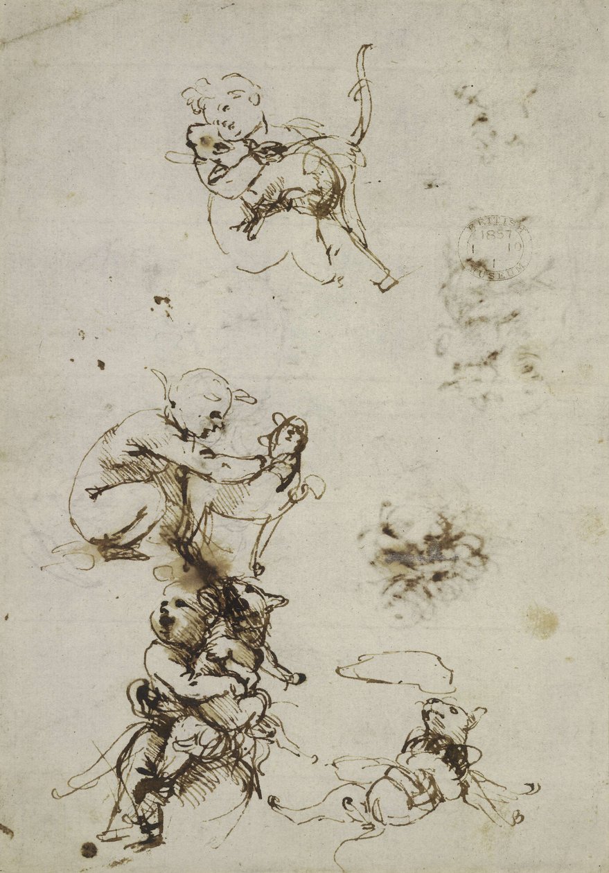 Leonardo da Vinci, obiekt 1857.0110.1 - recto (British Museum) autorstwa Leonardo da Vinci
