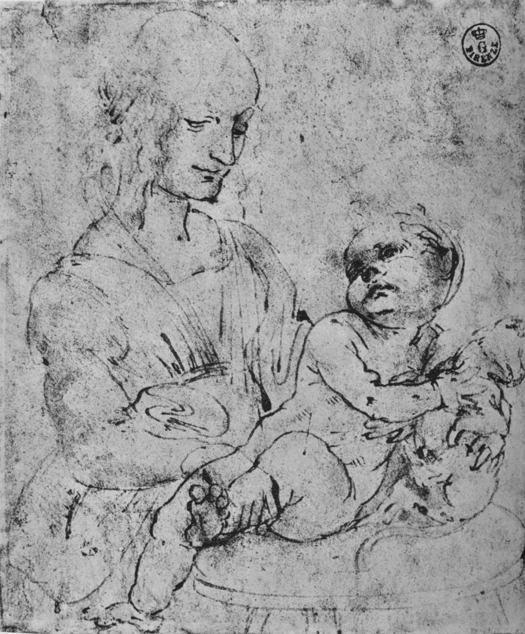 Madonna z Dzieciątkiem z Kotem, 1478-1480 1945 autorstwa Leonardo da Vinci
