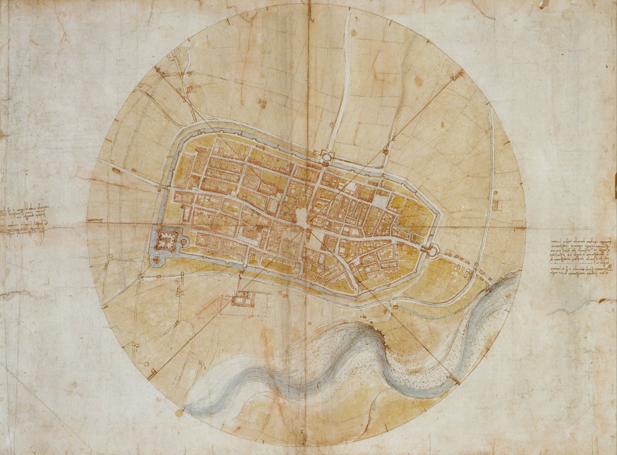 Plan Imoli autorstwa Leonardo da Vinci