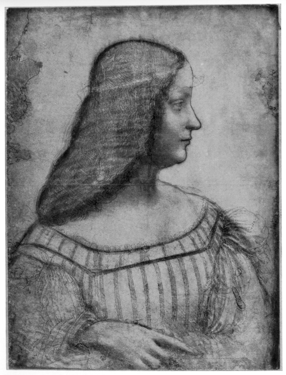 Portret Isabelli dEste, 1500 1954. autorstwa Leonardo da Vinci
