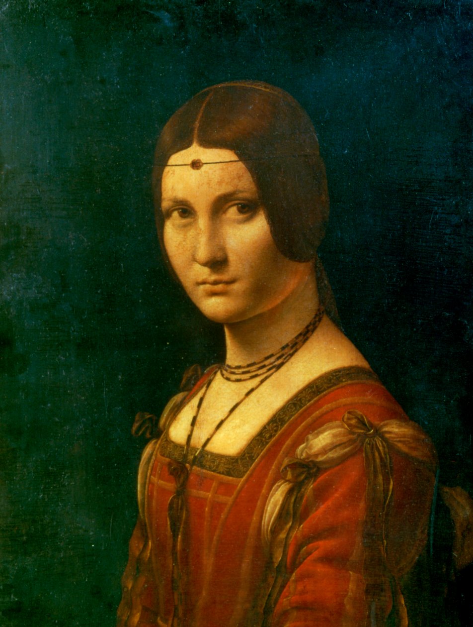 Portret nieznanej kobiety La Belle Ferroniere, c1490 autorstwa Leonardo da Vinci