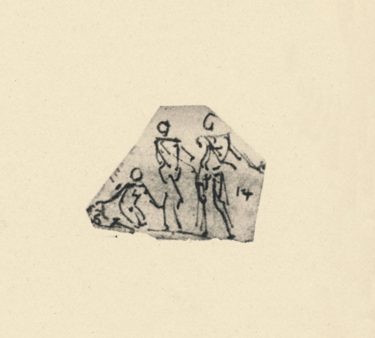 Szkic Trzech Postaci, ok. 1480 1945 autorstwa Leonardo da Vinci