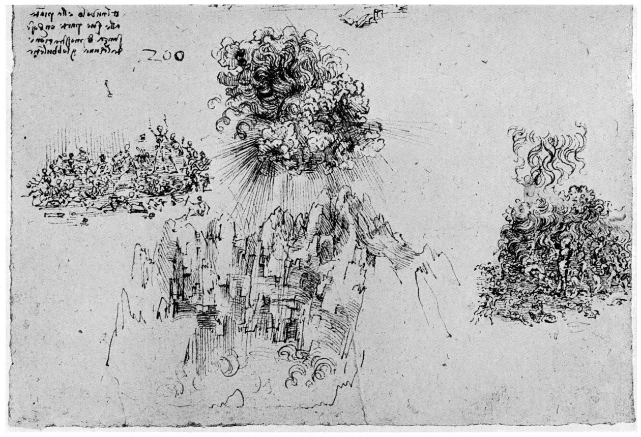 Szkic Sądu Ostatecznego, koniec XV lub początek XVI wieku 1954 autorstwa Leonardo da Vinci
