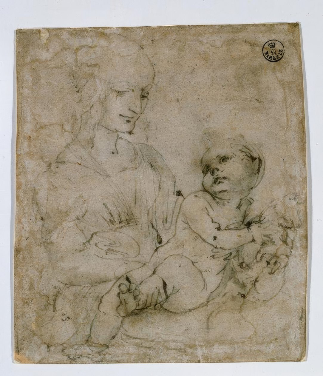 Studium Madonny z kotem autorstwa Leonardo da Vinci