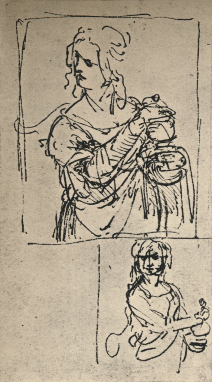 Studia dla św. Marii Magdaleny, ok. 1480-1482 1945 r. autorstwa Leonardo da Vinci