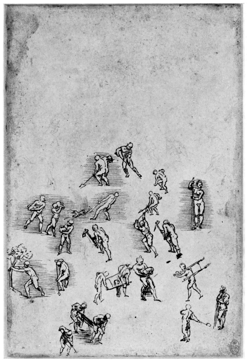 Studia nad ruchem, koniec XV lub początek XVI w. 1954. autorstwa Leonardo da Vinci