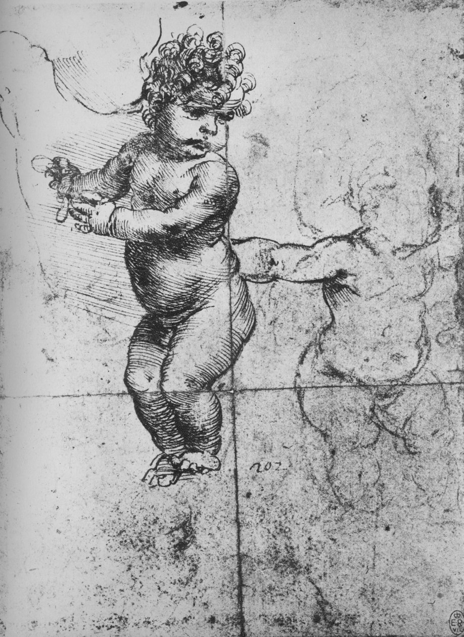Badania niemowląt, ok. 1480 1945 r autorstwa Leonardo da Vinci