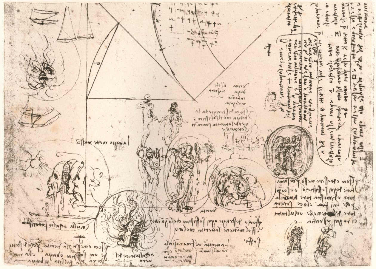 Studia emblematów, c1472-c1519 1883 autorstwa Leonardo da Vinci