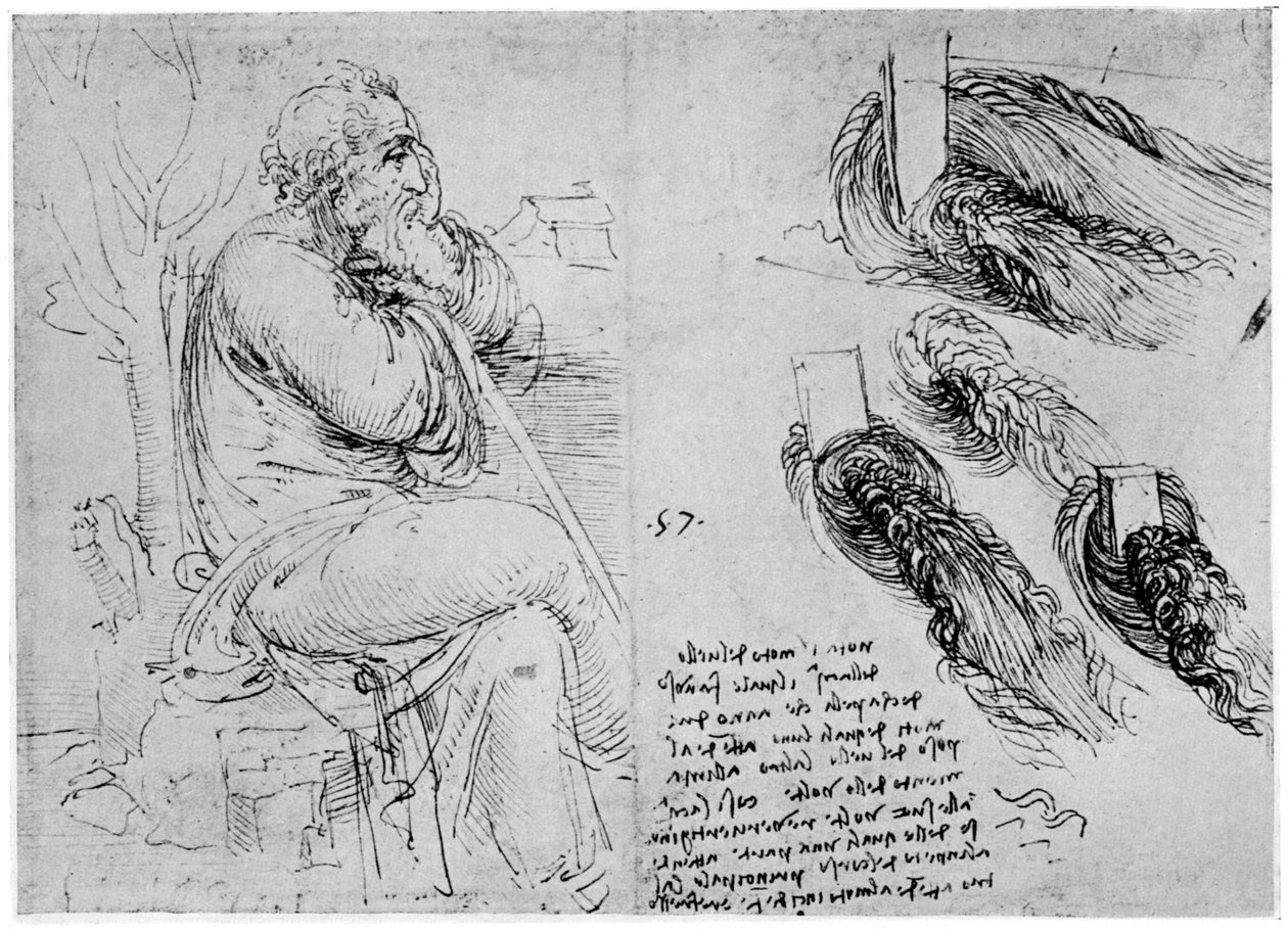 Badania wirów wodnych, ok. 1513 1954 autorstwa Leonardo da Vinci