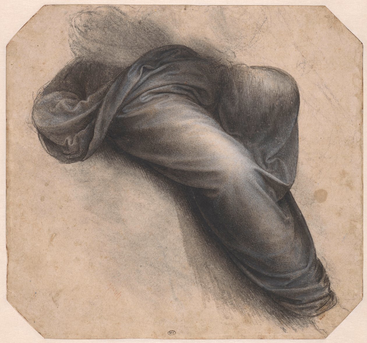 Studium Dziewicy z Dzieciątkiem ze św. Anną, ok. 1508. autorstwa Leonardo da Vinci