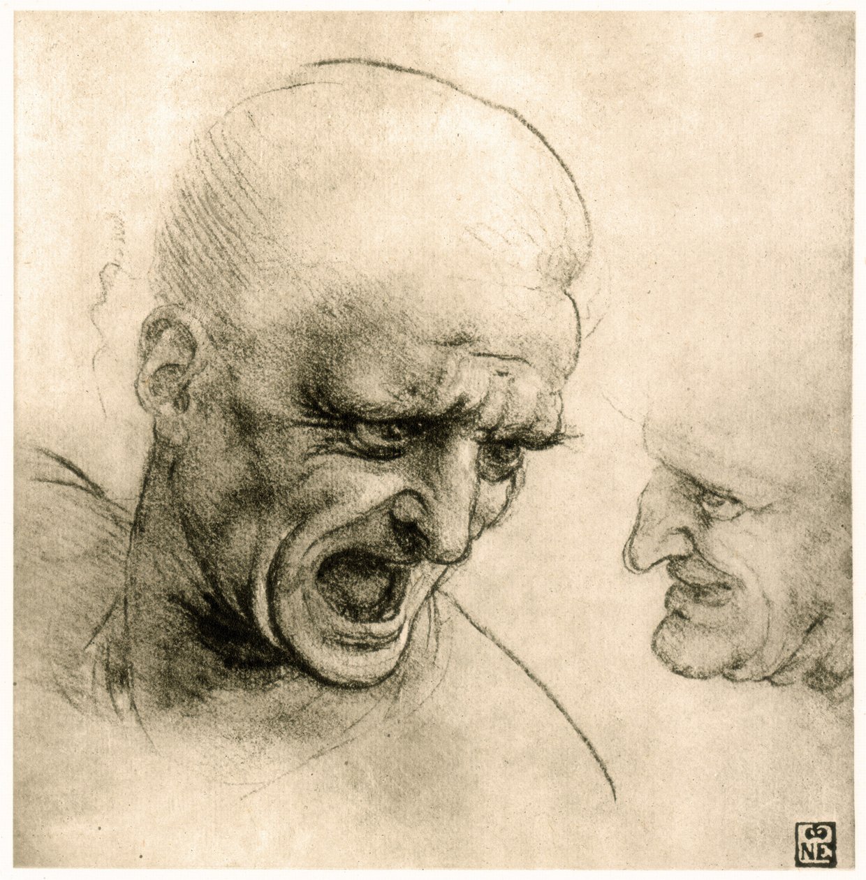 Studiuj dla głowy wojownika autorstwa Leonardo da Vinci