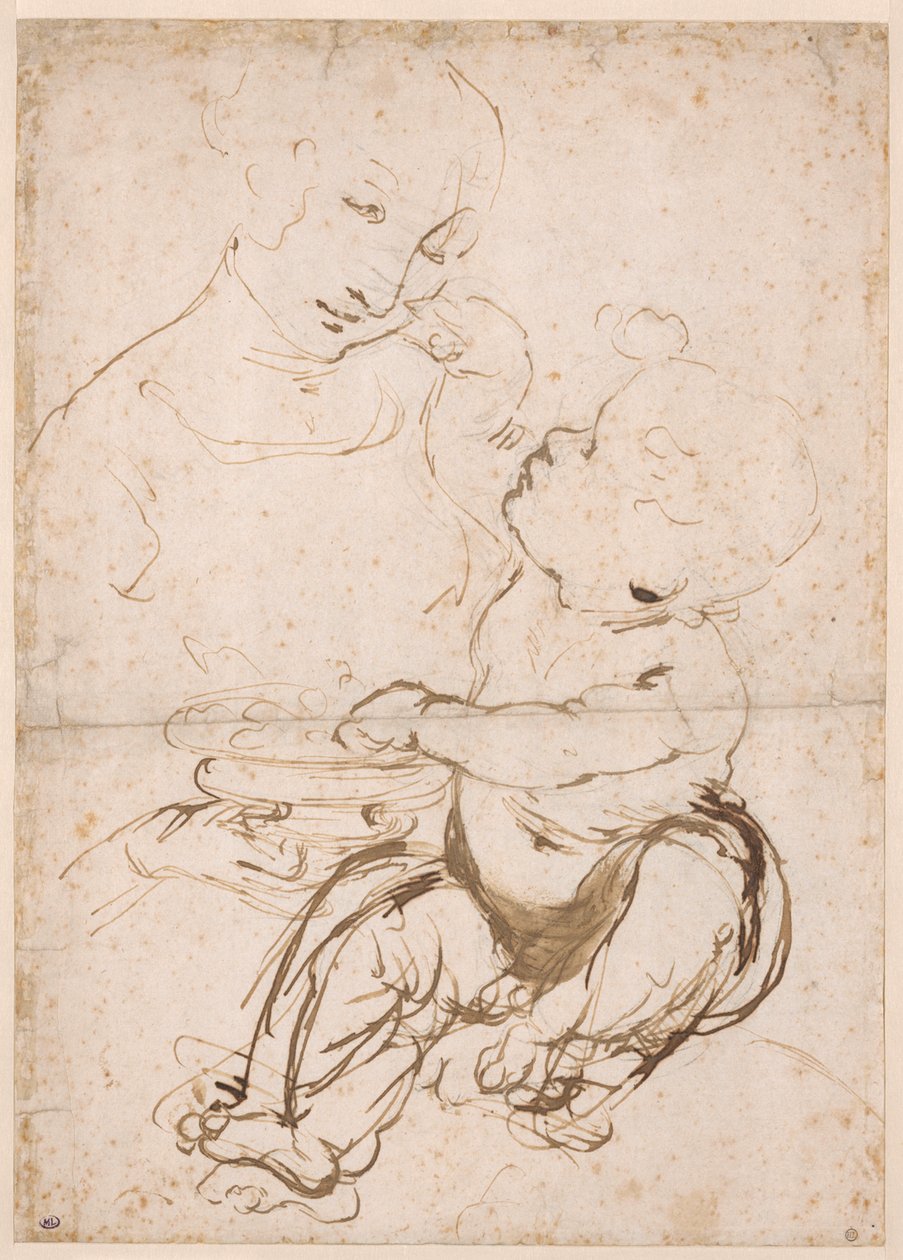 Studium Madonny z Misą na Owoce, ok. 1478. autorstwa Leonardo da Vinci