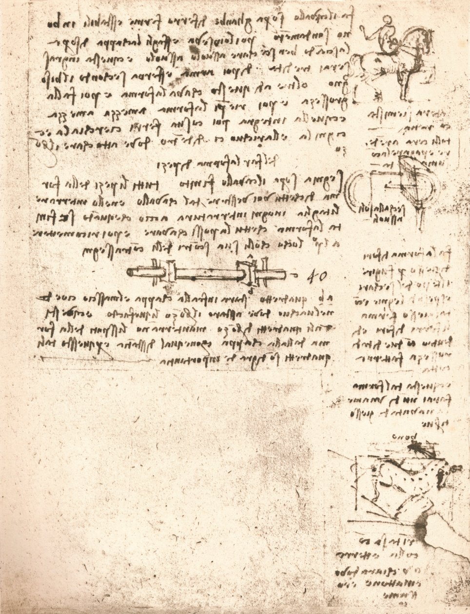 Studium do pomnika Sforzów, c1482-c1499 1883 autorstwa Leonardo da Vinci