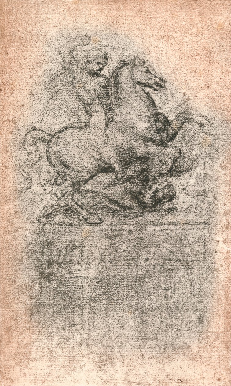 Studium do pomnika Sforzów, c1482-c1499 1883 autorstwa Leonardo da Vinci