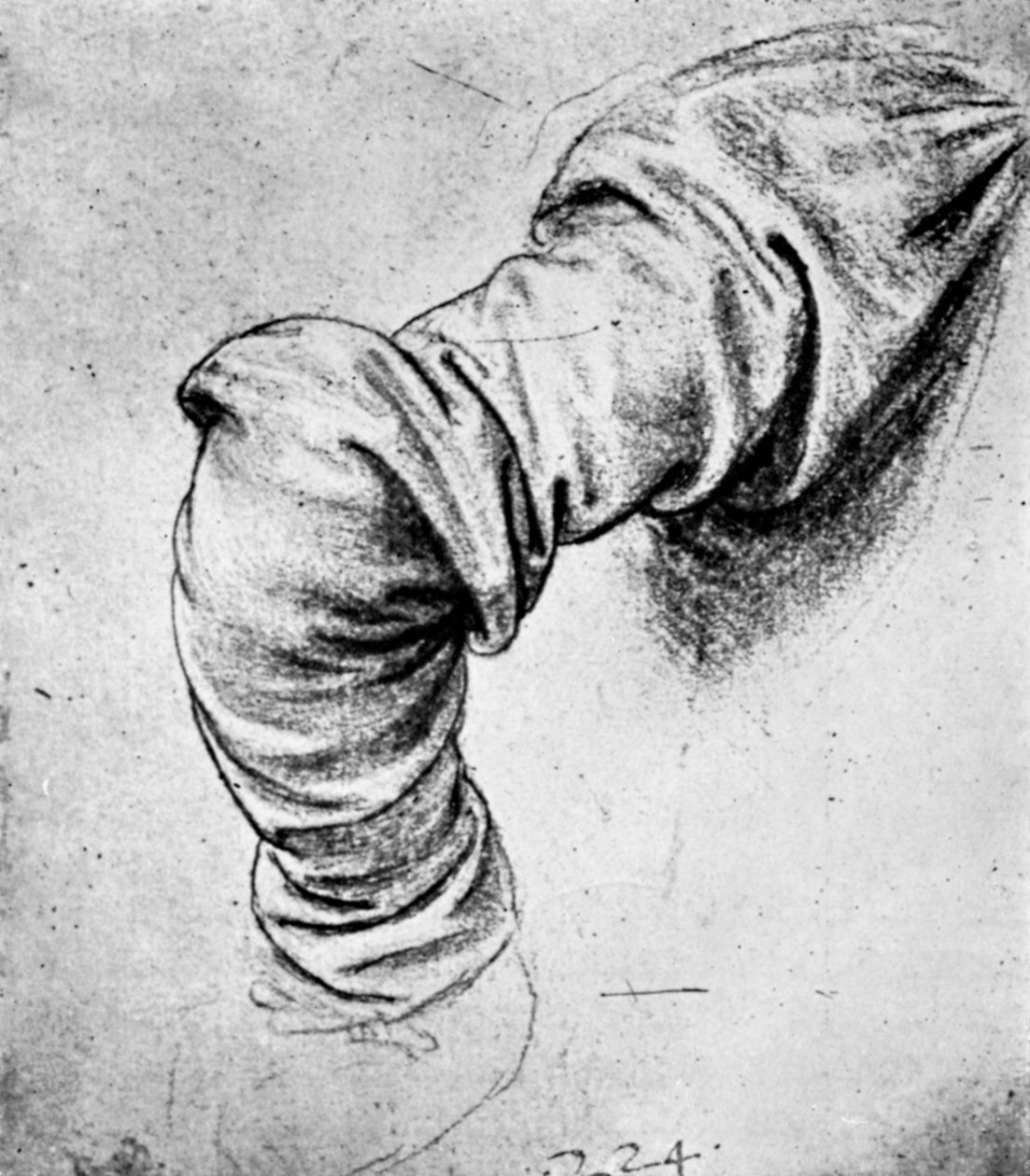 Studium na rękaw prawego ramienia św. Piotra, XV w. 1930. autorstwa Leonardo da Vinci