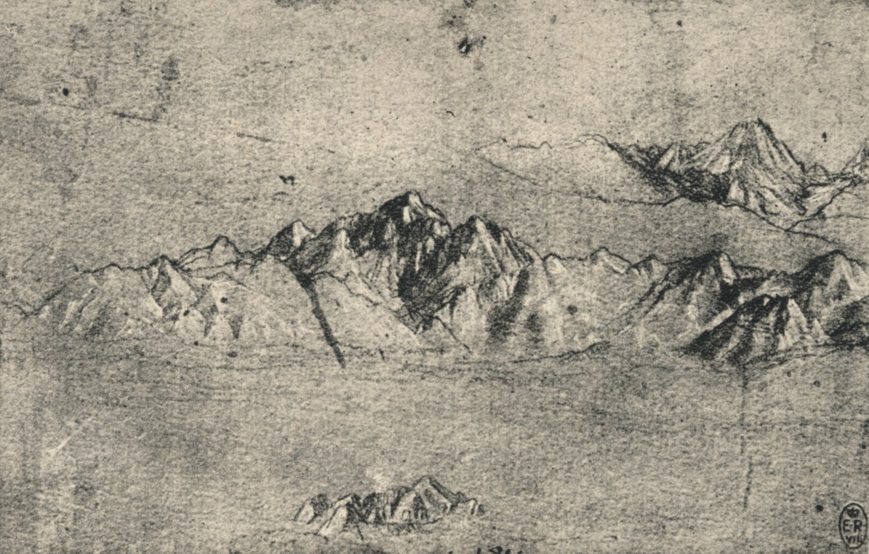 Studium Pasm Górskich, ok. 1480 1945 r. autorstwa Leonardo da Vinci