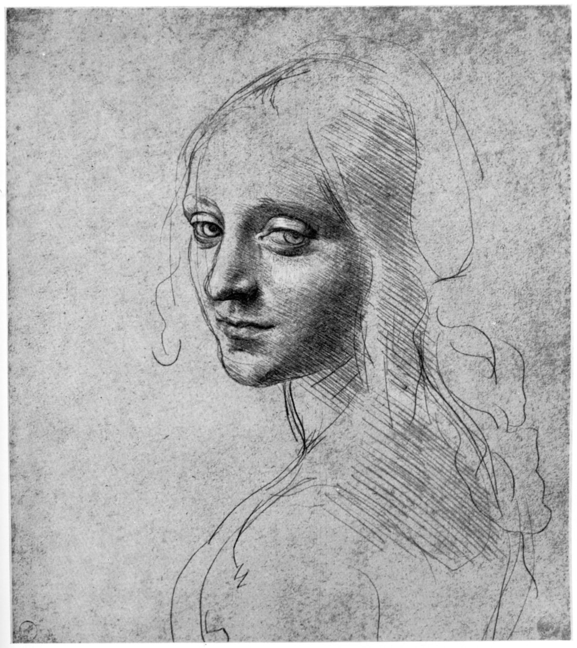 Studium głowy dziewczynki, ok.1483 1954 autorstwa Leonardo da Vinci