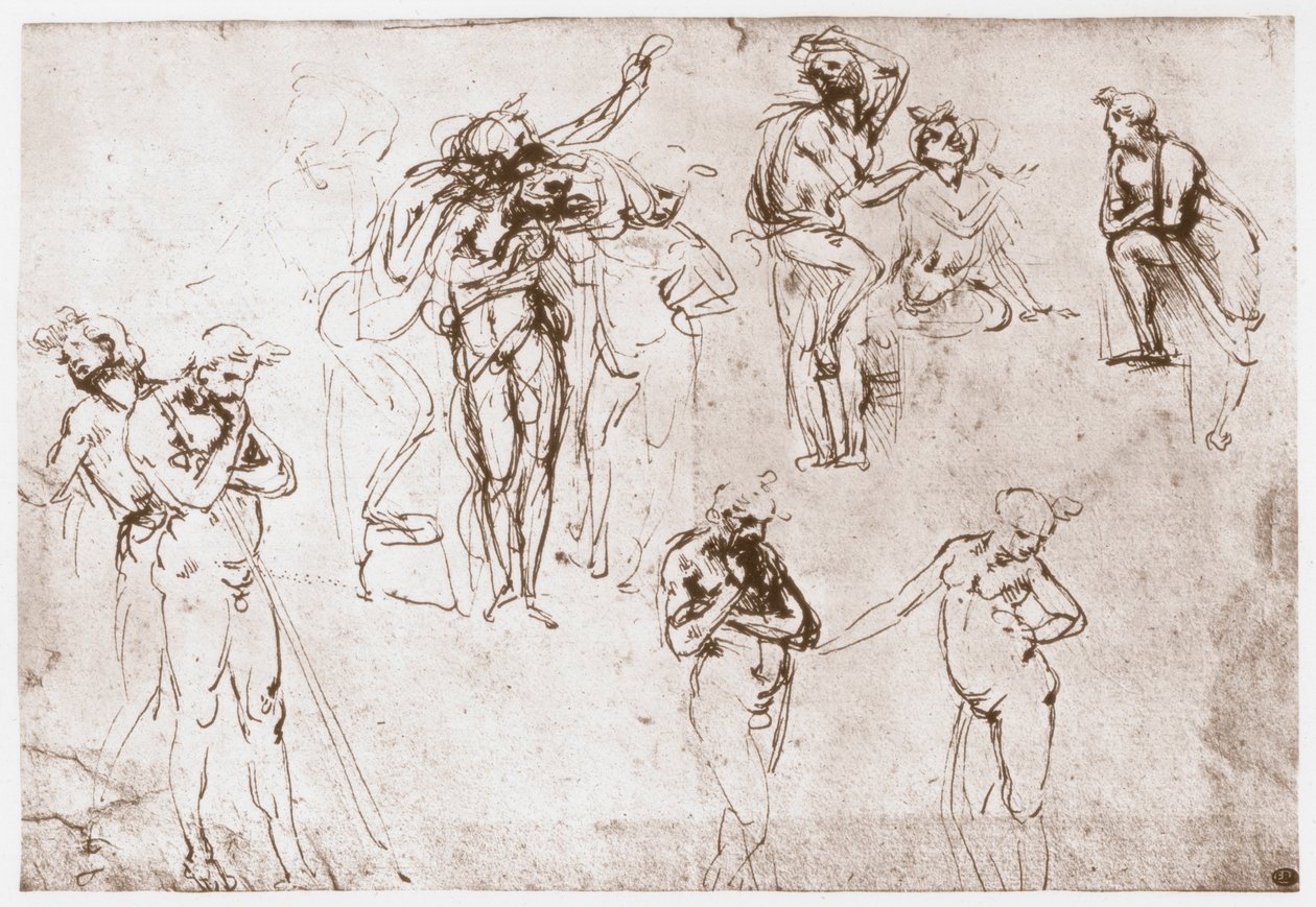 Adoracja Królów, c1481 autorstwa Leonardo da Vinci