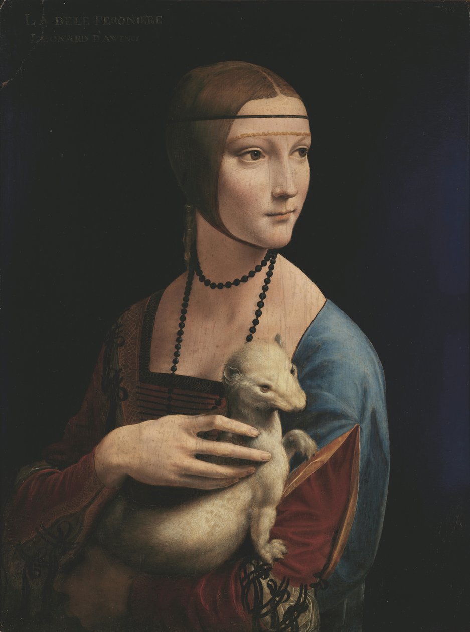 Dama z łasiczką (portret Cecylii Gallerani). autorstwa Leonardo da Vinci