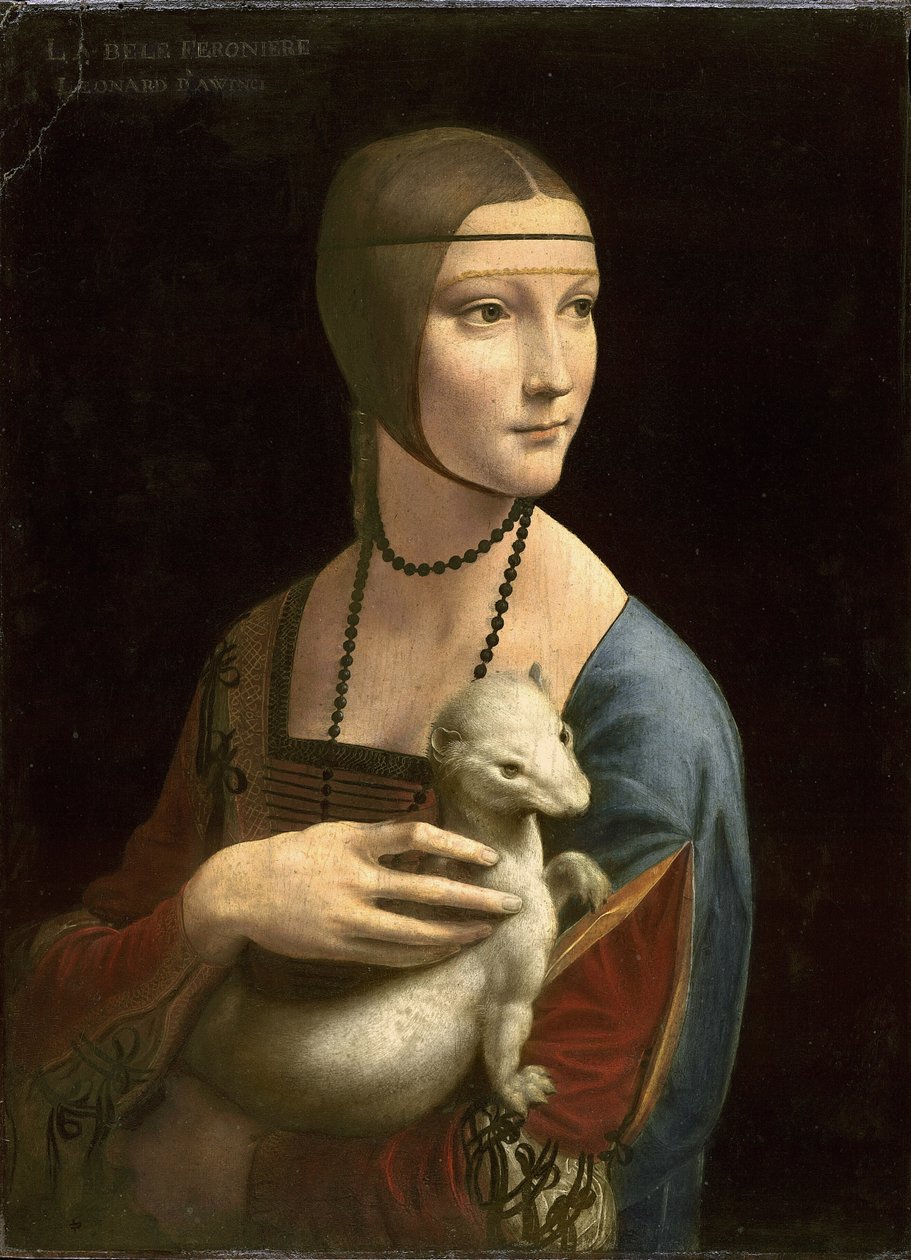 A Dama do Arminho (Cecilia Gallerani) polonês autorstwa Leonardo da Vinci