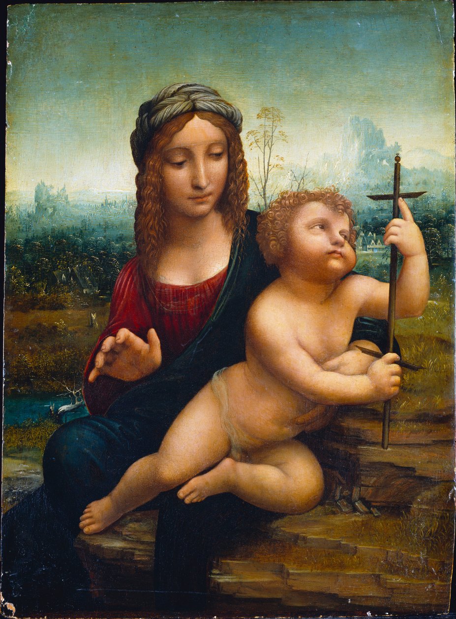 Madonna Nawijacza Przędzy autorstwa Leonardo da Vinci