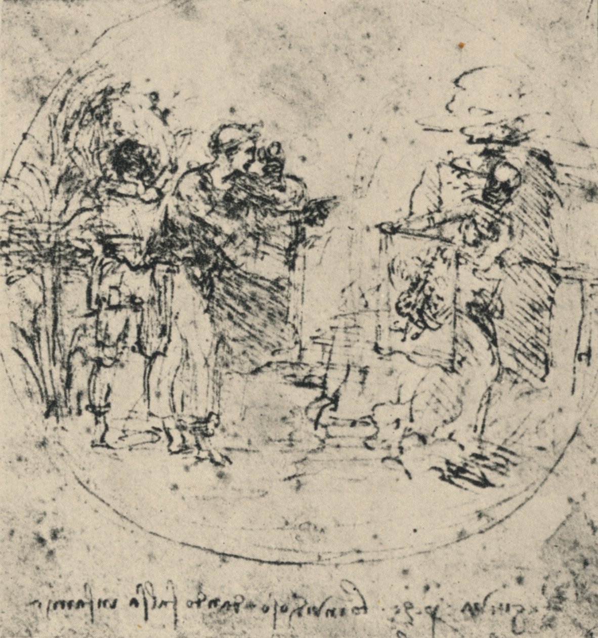 Demaskowanie zawiści, ok. 1480 1945 autorstwa Leonardo da Vinci