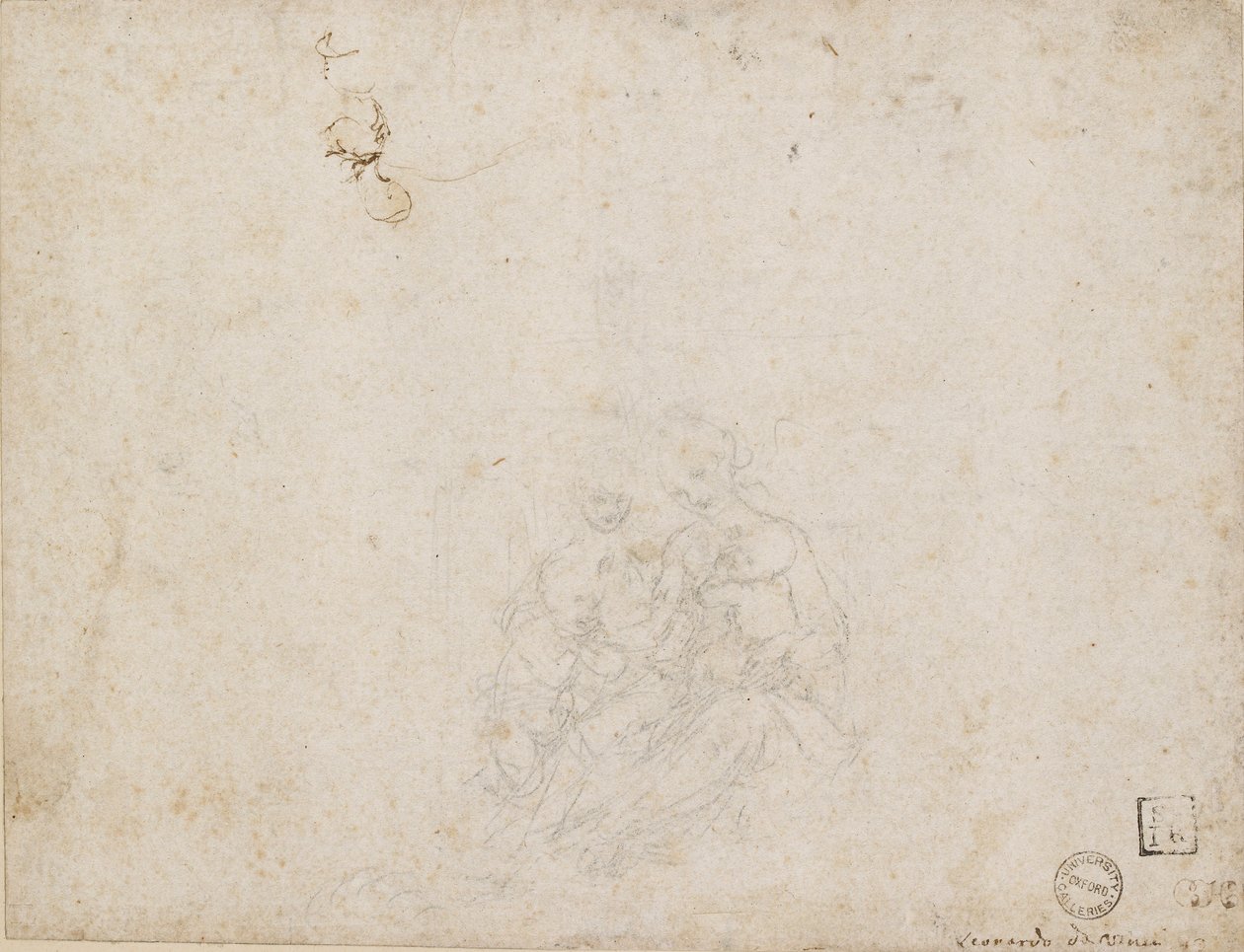 Adorowana Dziewica z Dzieciątkiem, 1472-1519 autorstwa Leonardo da Vinci