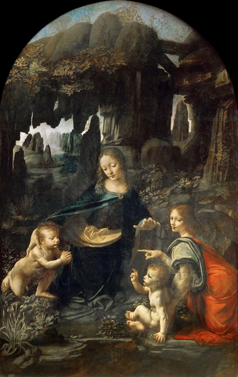 Dziewica na Skale, w latach 1492-1508. autorstwa Leonardo da Vinci