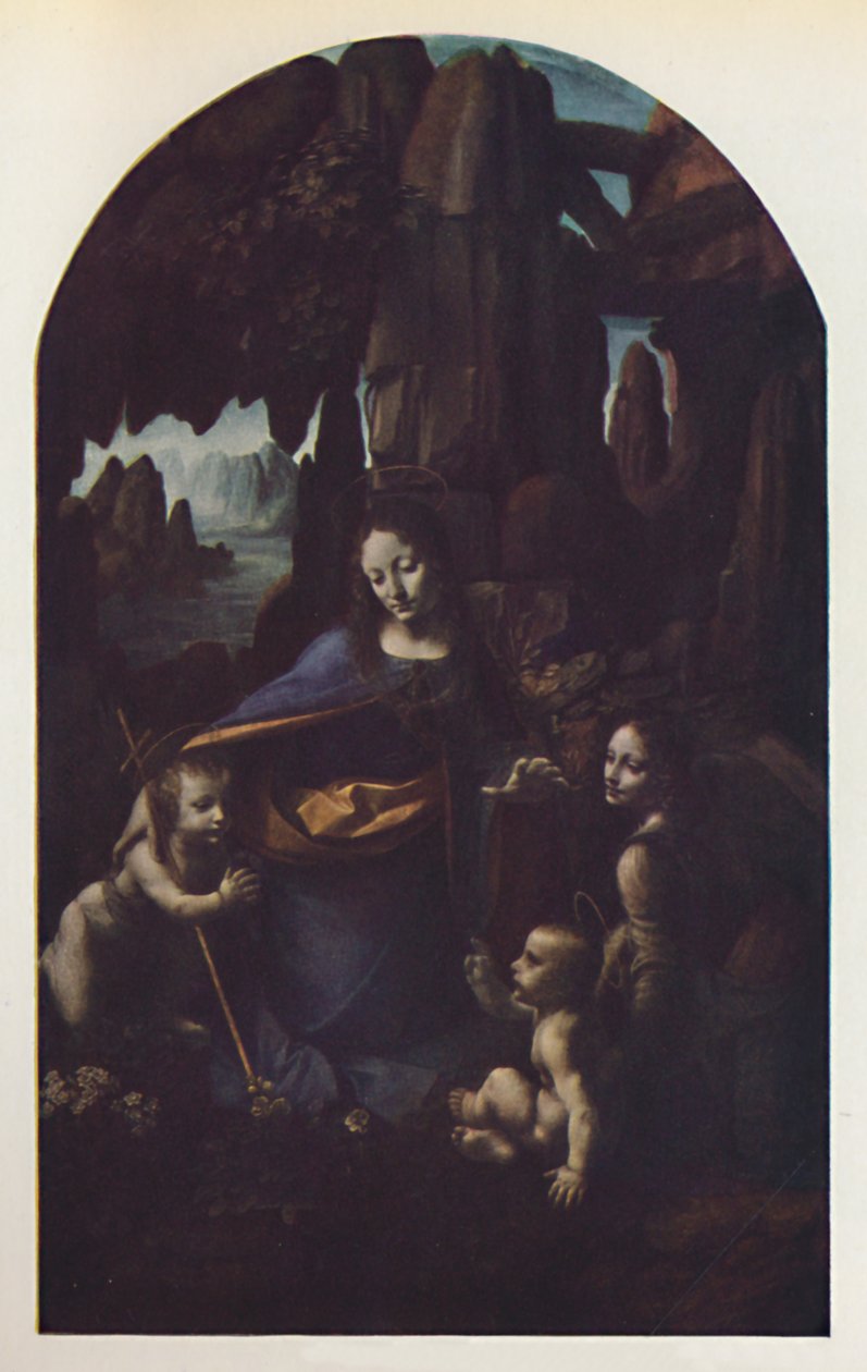 Dziewica na Skale, ok. 1508, ok. 1950. autorstwa Leonardo da Vinci