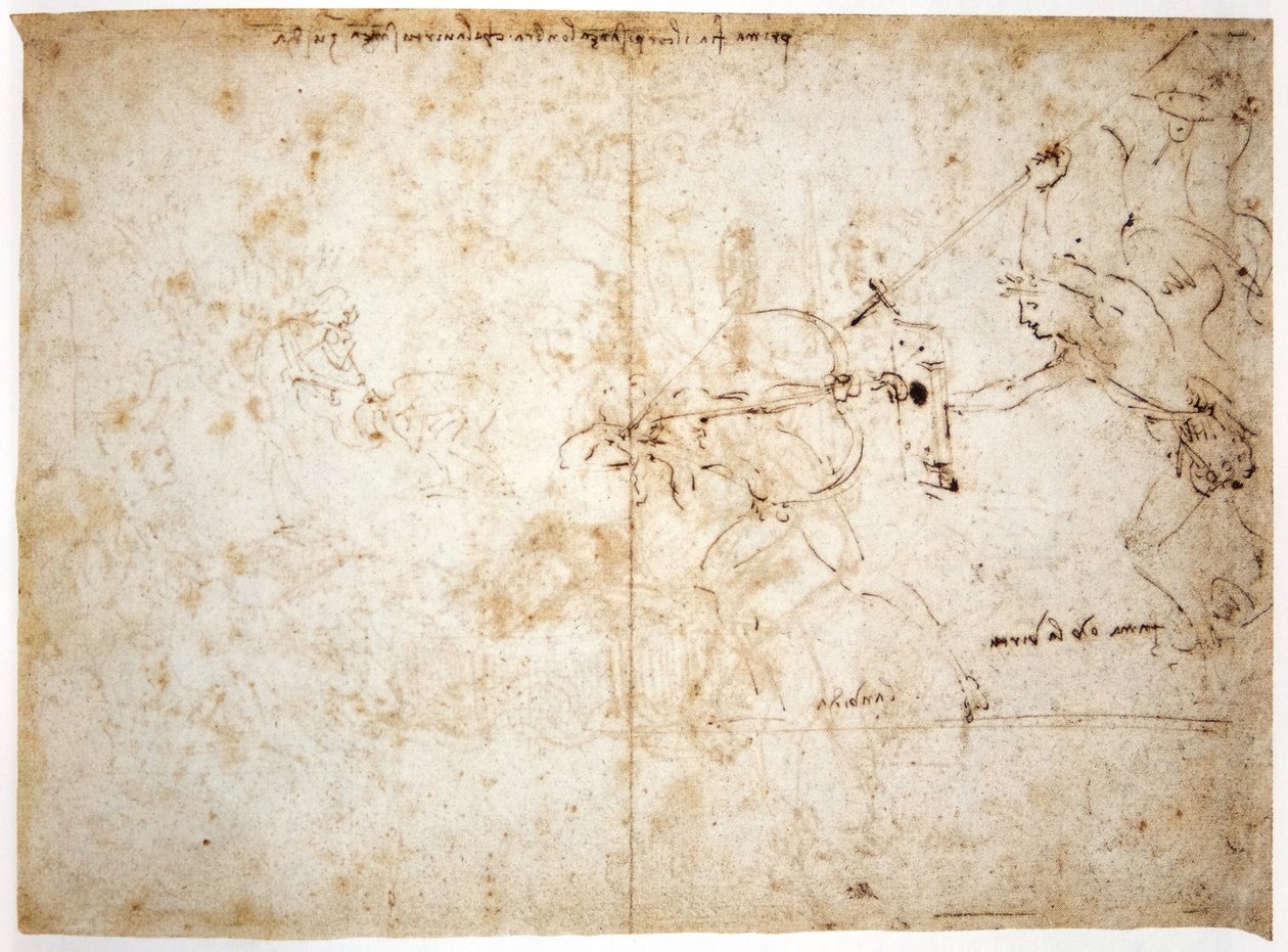 Chwała atakująca zazdrość autorstwa Leonardo da Vinci