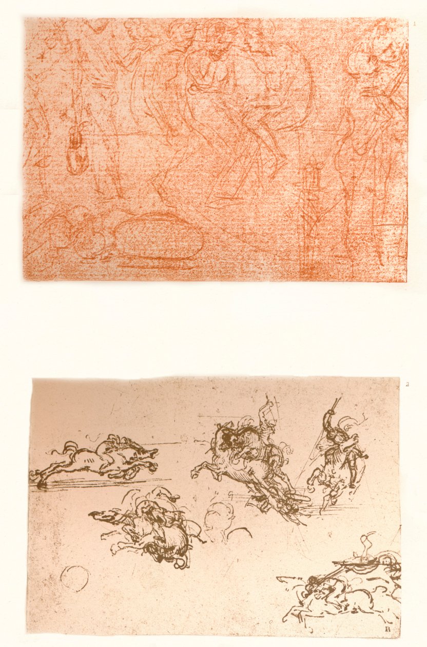 Dwa rysunki, c1472-c1519 1883. autorstwa Leonardo da Vinci