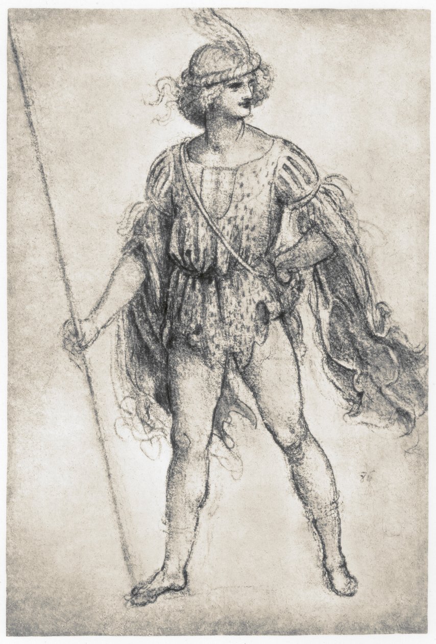 Młodość w stroju maskarady, 1506-1507 autorstwa Leonardo da Vinci