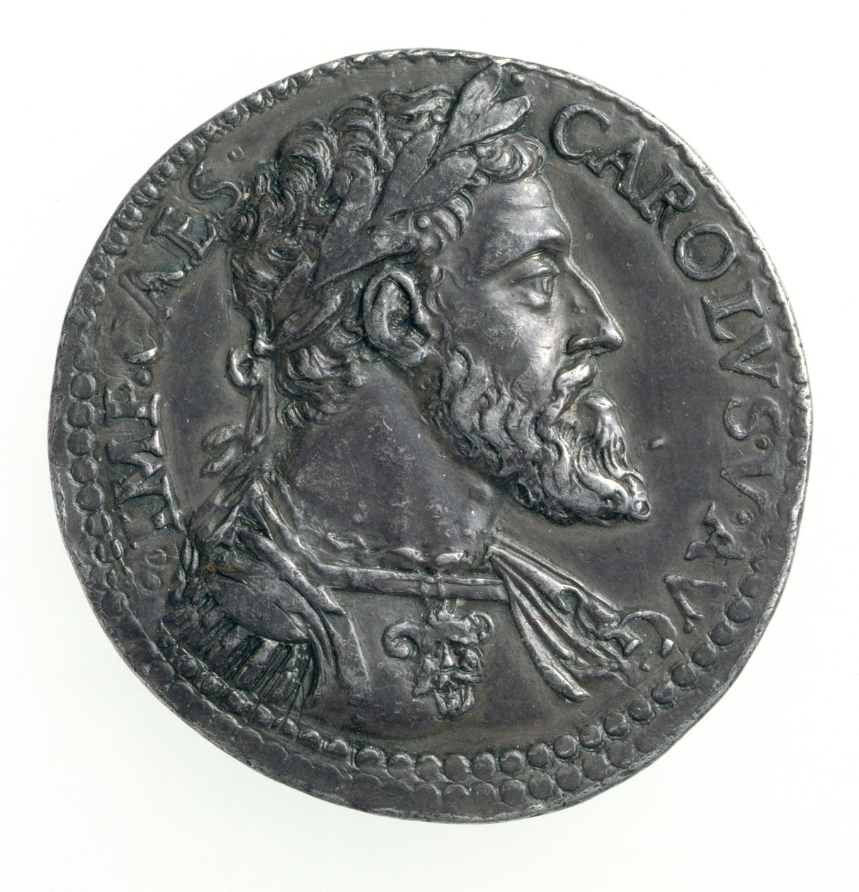 Teston Karola V (1500-58) księcia Mediolanu, rytowany przez Dye