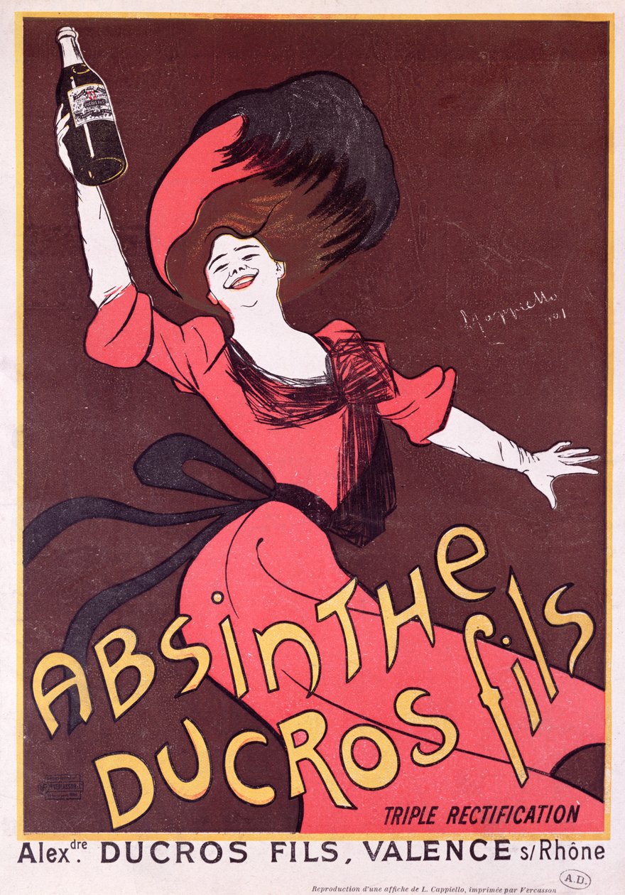 Reklama „Absinthe Ducros fils”, 1901 autorstwa Leonetto Cappiello