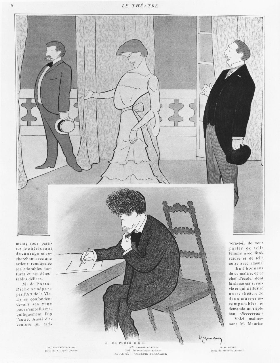 Karykatura sztuki "La Passé", autorstwa Georges