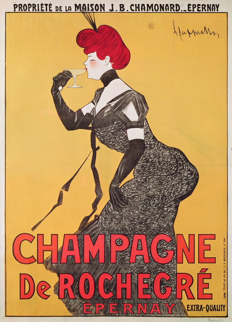 Plakat reklamujący szampana de Rochegre autorstwa Leonetto Cappiello