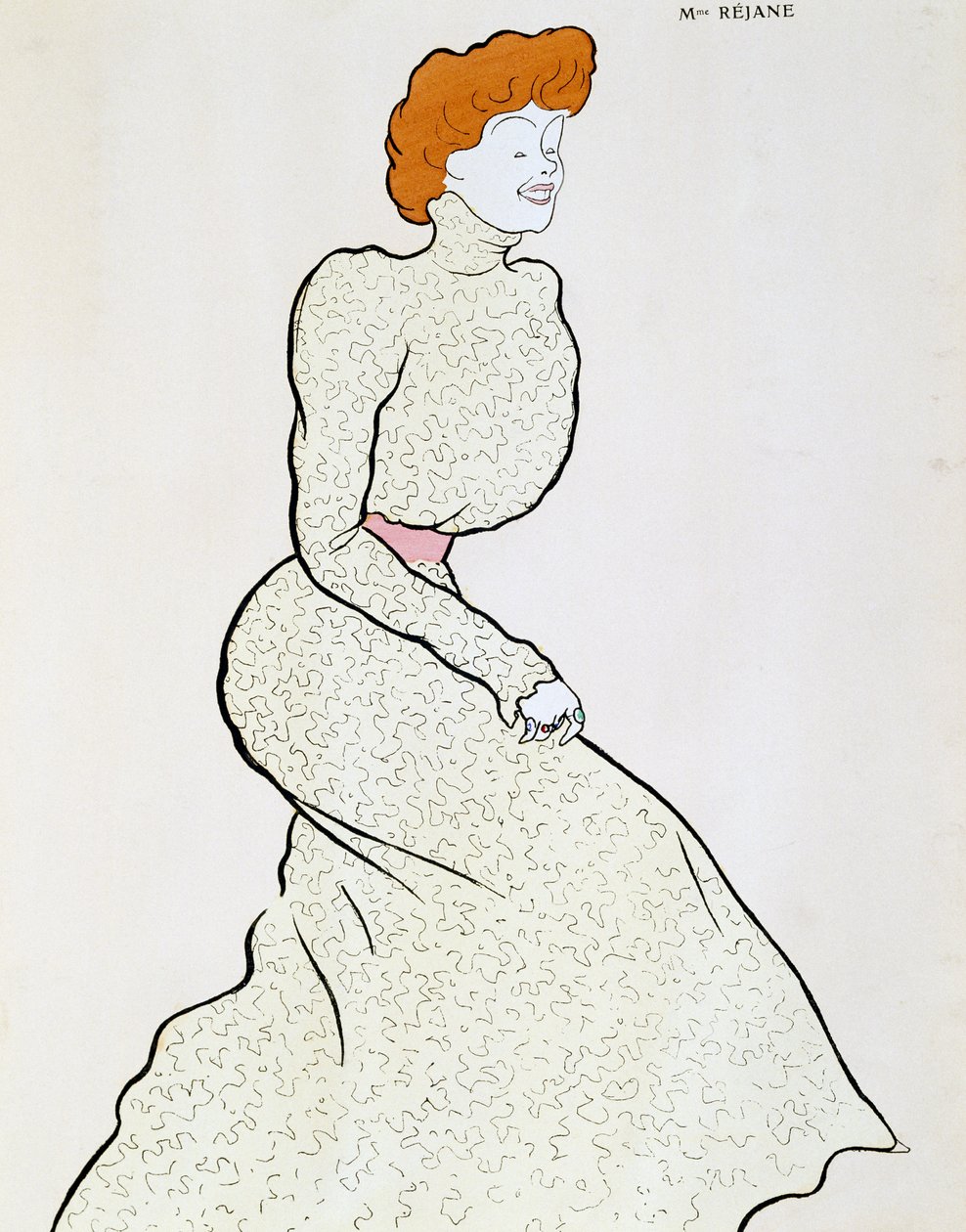 Aktorka Gabrielle Rejane (1856-1920), rysunek Leonetto Cappiello (1875-1942) autorstwa Leonetto Cappiello