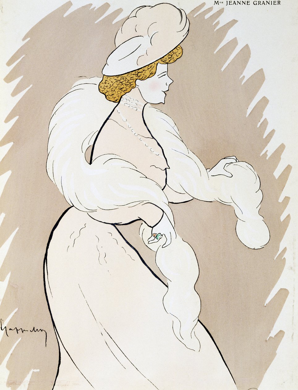 Aktorka Jeanne Granier (1852-1939), rysunek Leonetto Cappiello (1875-1942) autorstwa Leonetto Cappiello