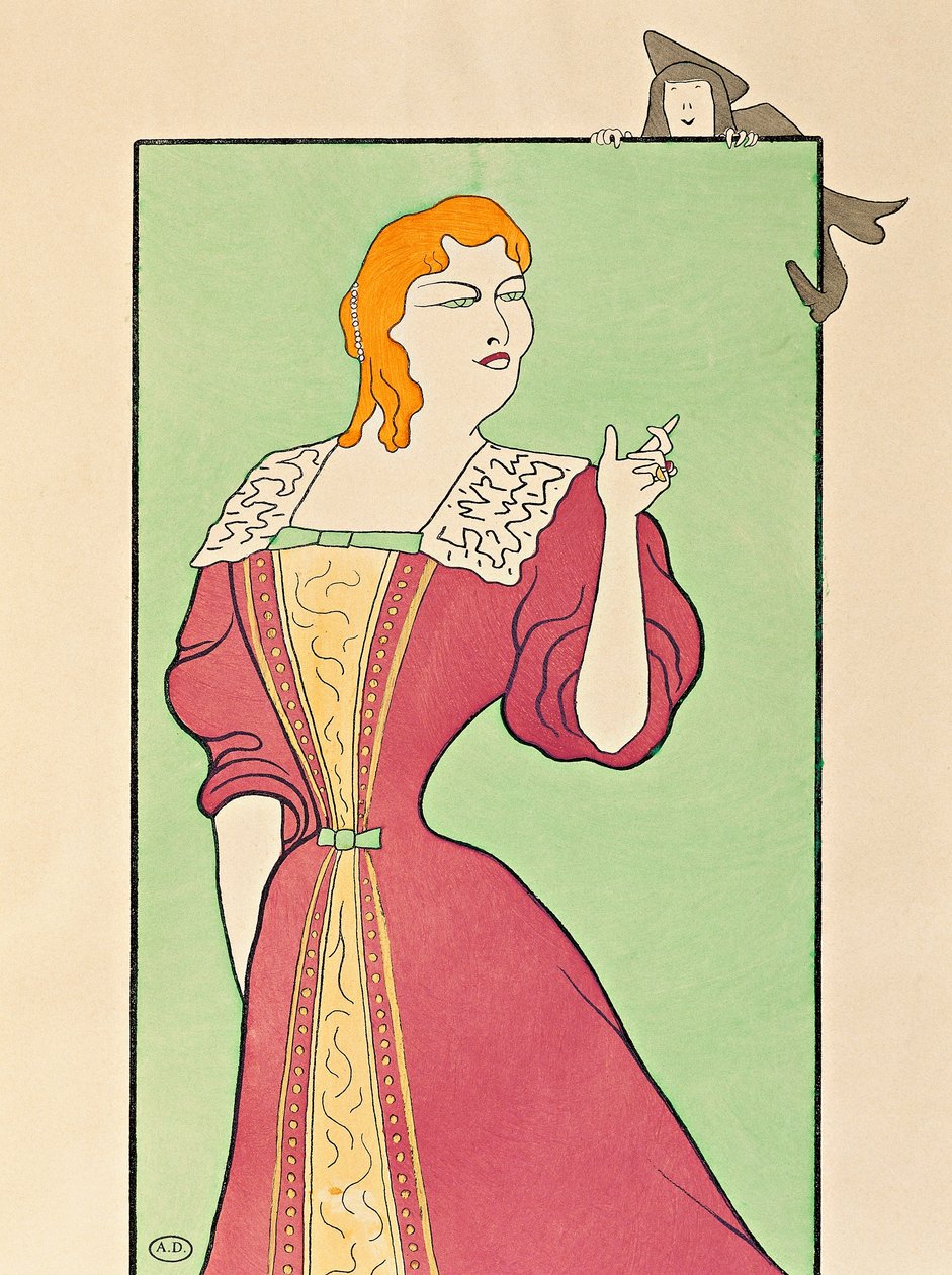 Aktorka Marie-Louise Marsy (1866-1942) w roli Elmiry w Tartuffe autorstwa Leonetto Cappiello