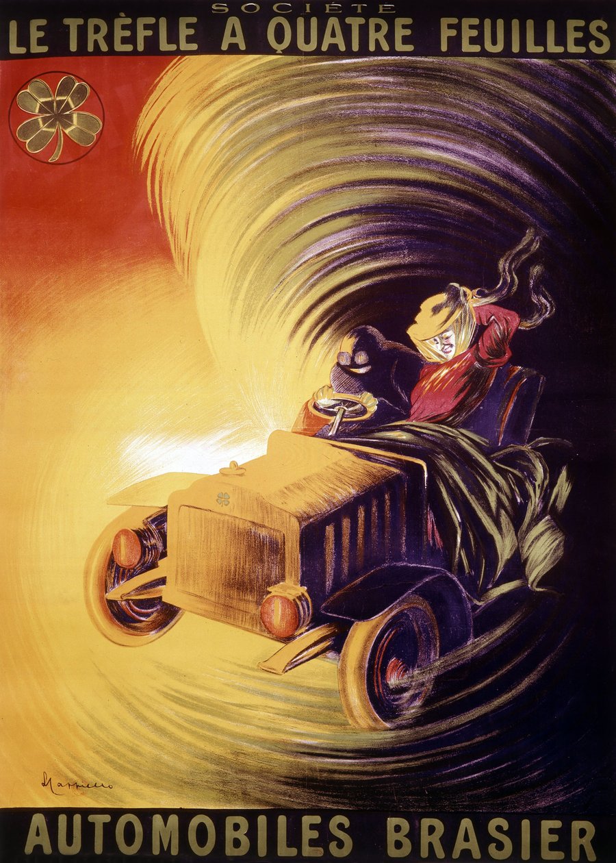 Reklama Leonetto Cappiello dotycząca samochodów Brasier we Francji około 1900 r. autorstwa Leonetto Cappiello