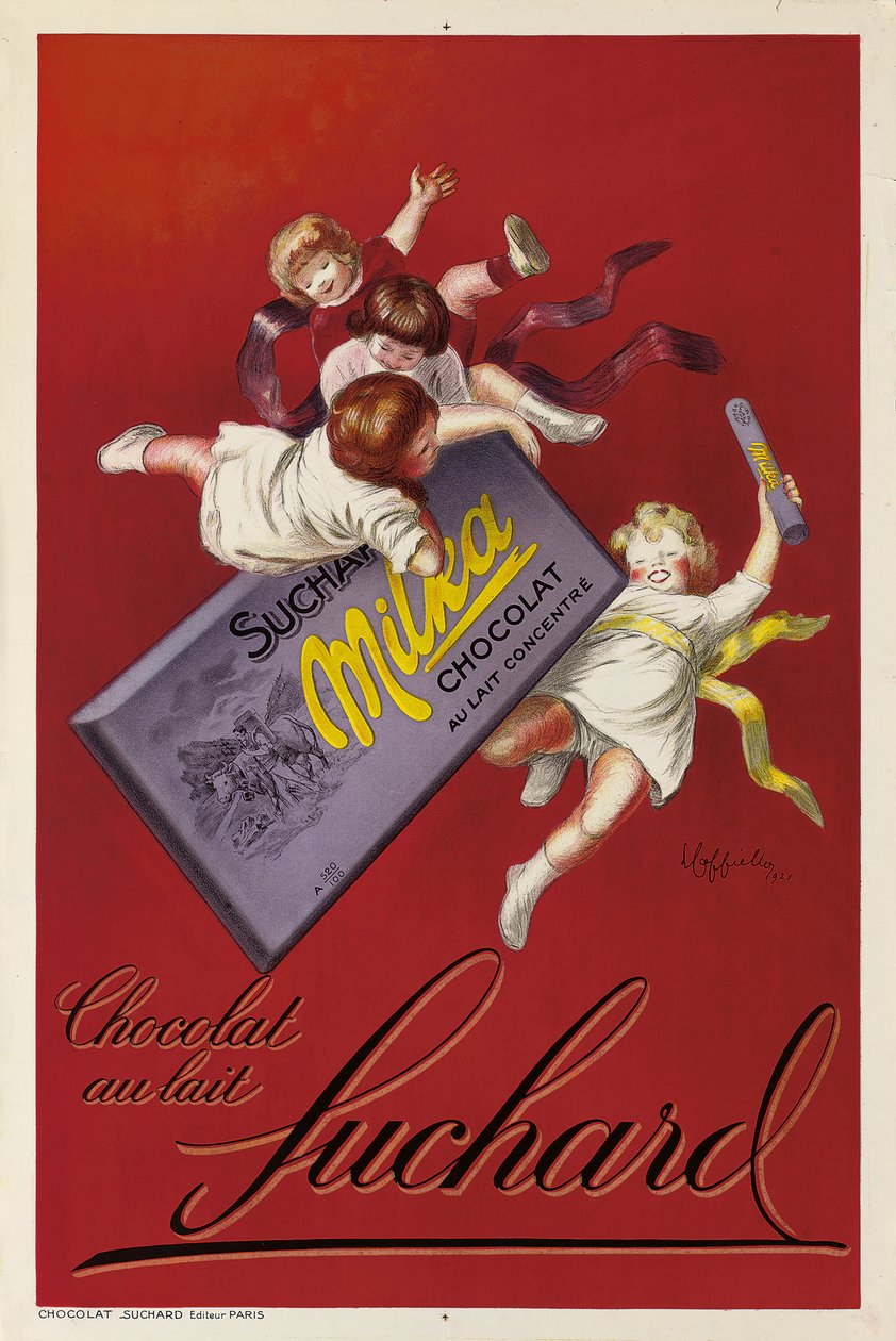 Plakat reklamowy czekoladek Milka firmy Suchard, 1925 autorstwa Leonetto Cappiello