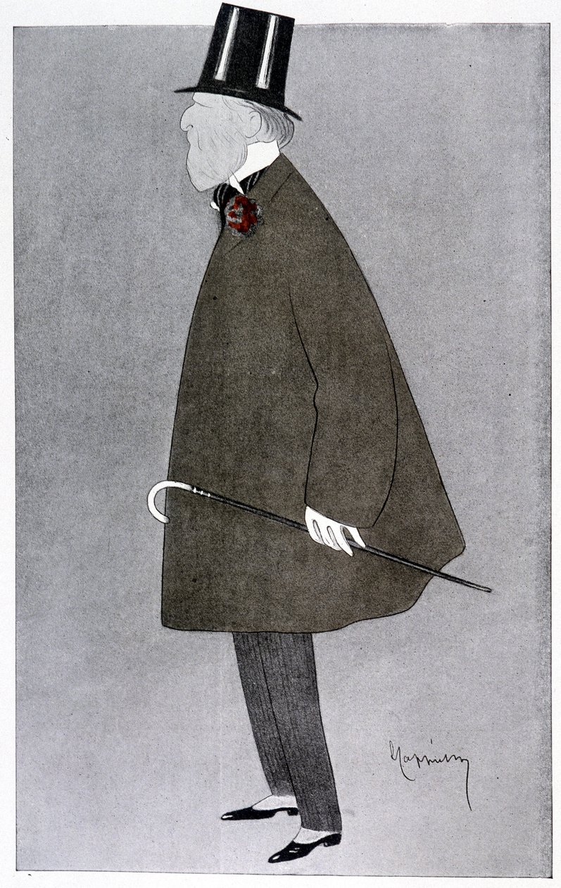 Komiksowy portret Jacquesa Douceta w „Fantasio””. autorstwa Leonetto Cappiello