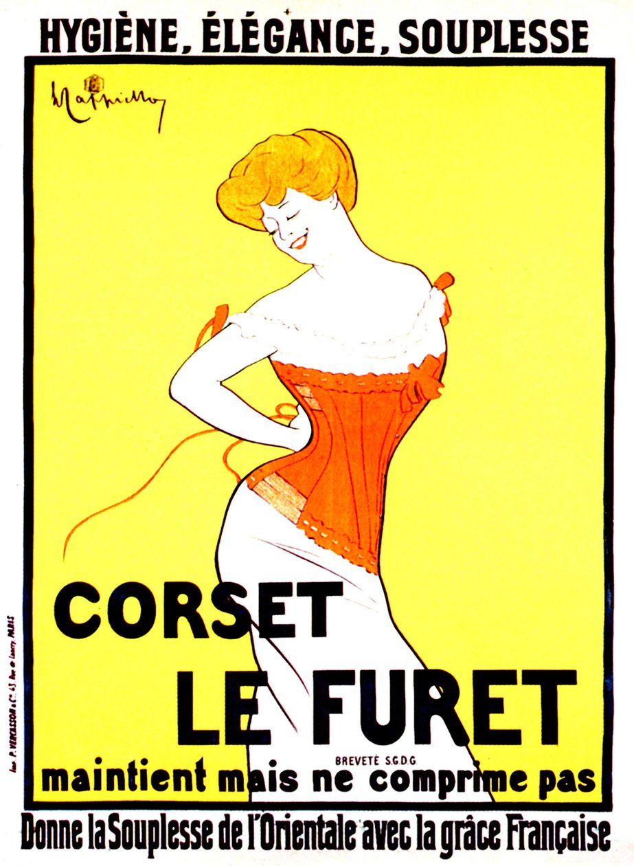 Reklama drukowana gorsetu autorstwa Leonetto Cappiello około 1901 r. autorstwa Leonetto Cappiello