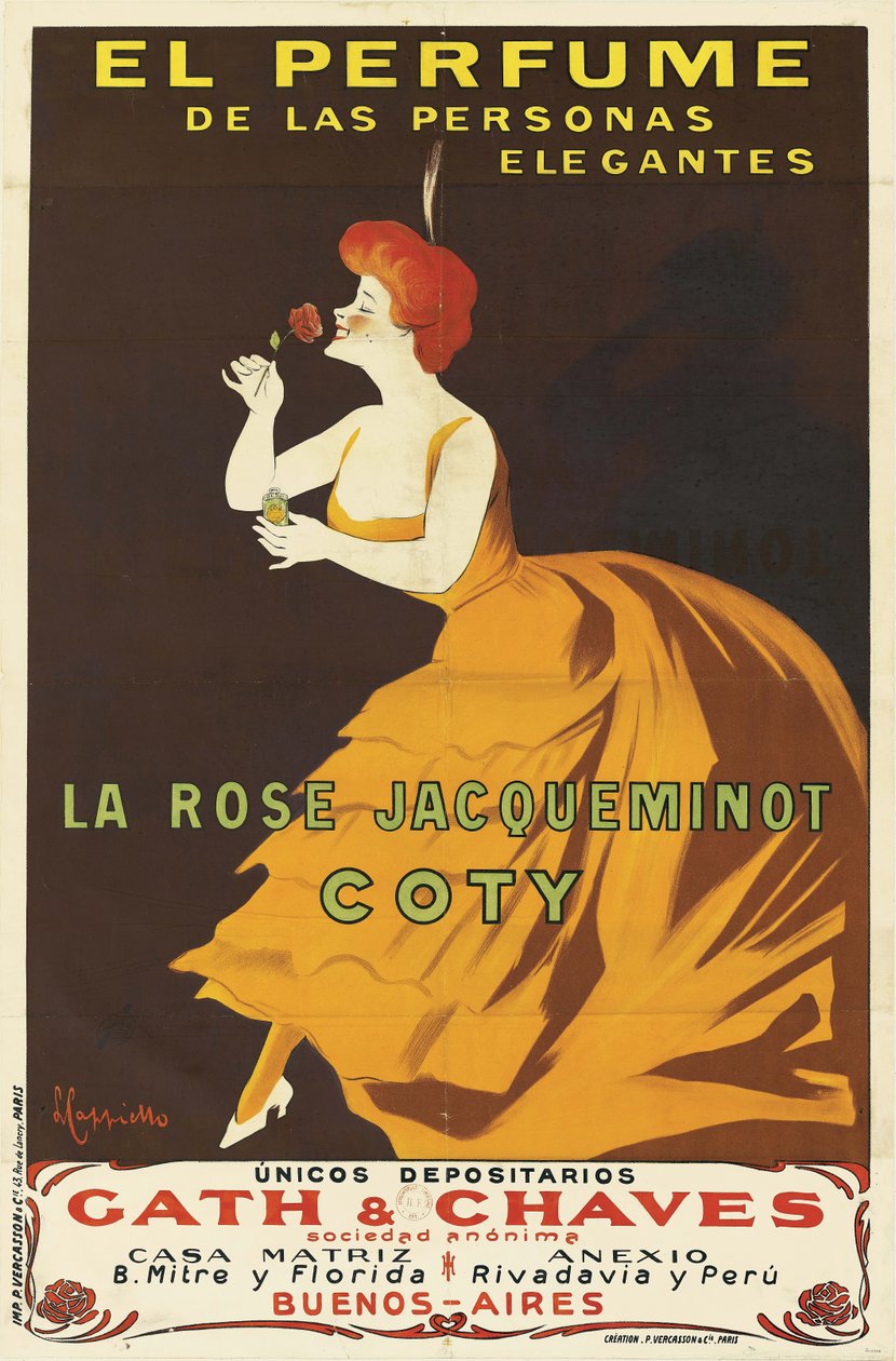 Coty - La Rose Jacqueminot, 1904. autorstwa Leonetto Cappiello