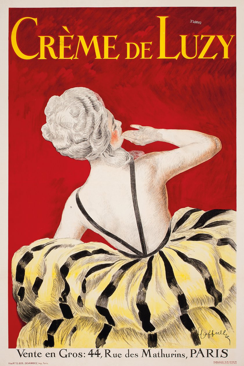„Creme de Luzy”, plakat reklamowy paryskiej firmy kosmetycznej Luzy, 1919 autorstwa Leonetto Cappiello